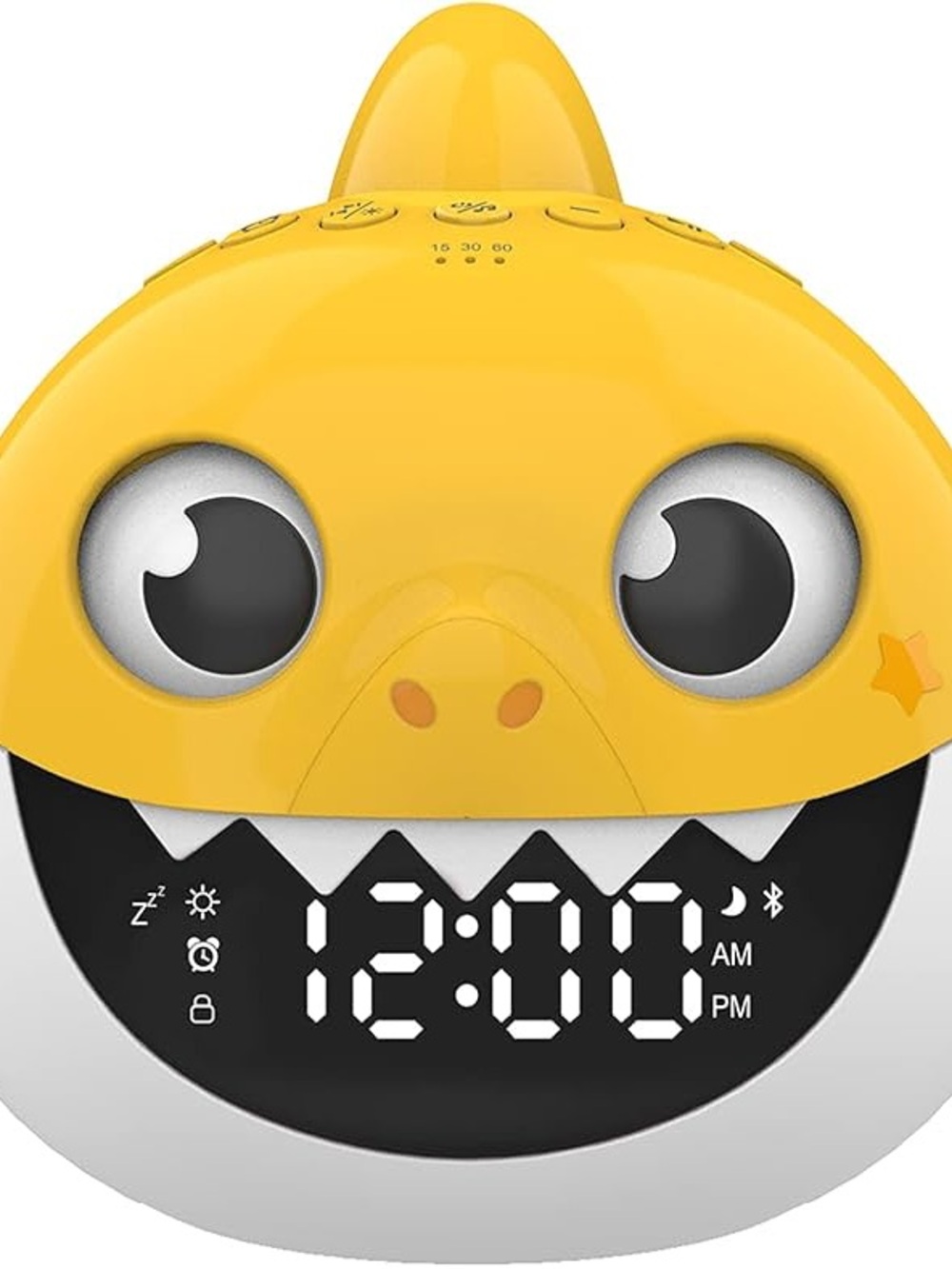 Yellow Shark Kids Alarm Clock
